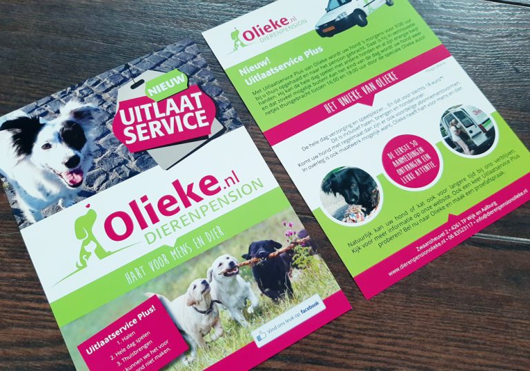 Dierenpension Olieke flyers